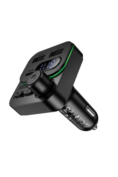 OEM FM Transmitter Bluetooth 5.4 αυτοκινήτου 45W με USB-C PD και USB-A QC μαύ...