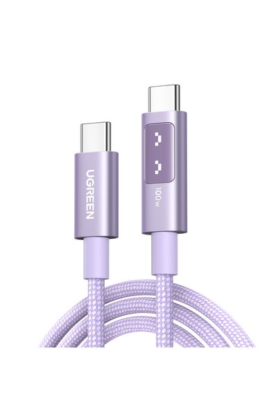 OEM Καλώδιο φόρτισης UGREEN L509 65216 USB-C σε USB-C PD 100W 2m μώβ
