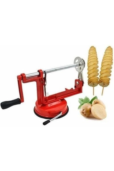 Generic Spiral Potato Slicer, Stainless Steel Manual Potato Chips Slicer, Twi...