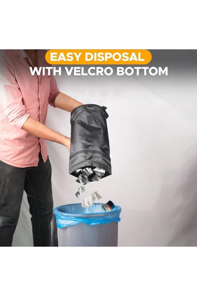 KASTWAVE Car Trash Bag, Washable Back Seat Hanging Bag with Elastic Opening &...
