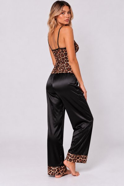 my cherie Soft Satin Athlete Pants Set Nightgown