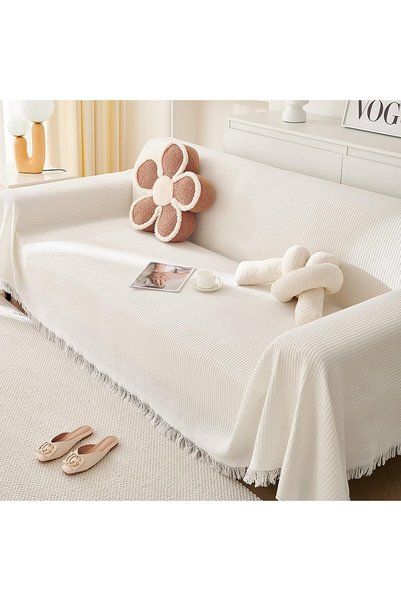 Generic Cotton Sofa Cover, Double Sided Multifunctional Blanket Throw, Univer...