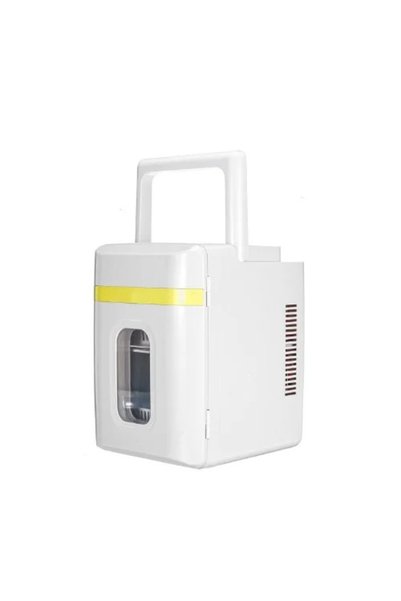 OEM Mini φορητό ψυγειάκι 10L λευκό/Κίτρινο
