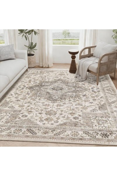 Generic Washable Area Rug, Machine Stain Resistant Anti Slip Low Pile Area ru...