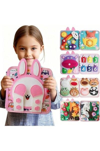 Generic Christmas Busy Book for Toddlers, Santa Claus Theme Montessori Toys f...