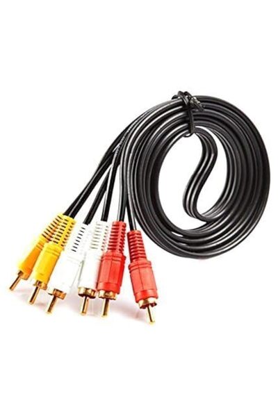 Generic كابل RCA ثلاثي الأطراف ذكر إلى ذكر للتوصيل بين مكونات الصوت والفيديو،...