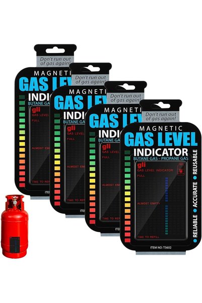 Generic Magnetic Gas Level Indicator, 4 Pieces Propane Tank Gauge Level Indic...