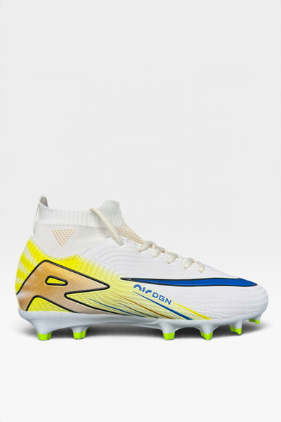 Liger Men's Football Sock Cleat Shoes White - Blue