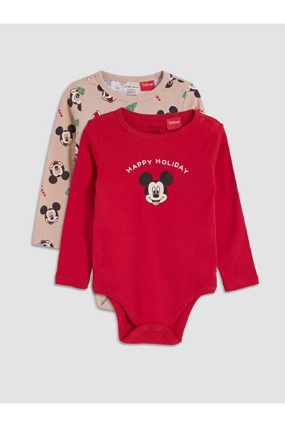 LC Waikiki Esvab • Modern & Distinctive 2-Piece Mickey Mouse Printed Baby Sna...