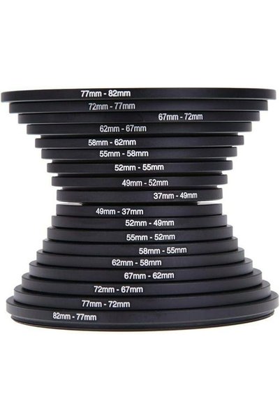 eWINNER 18Pcs Metal Camera Lens Filter Ring Adapter Kit(9 Pieces Step Up Ring...