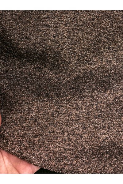 Enesar Home Keten Dokuma Kırçıllı Döşemelik Kumaş ( Kahverengi - Bej )