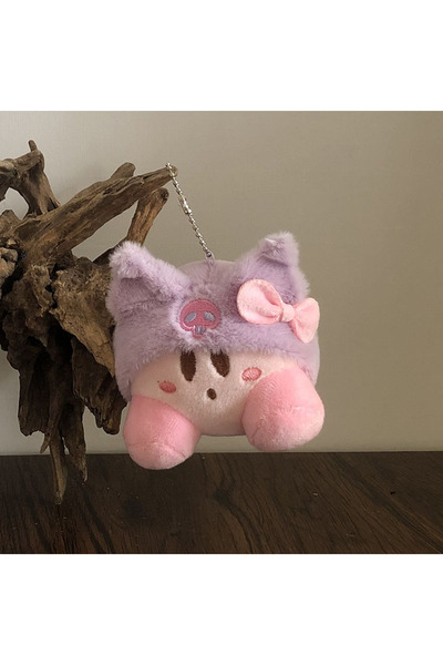 BANDAI 3 Cartoon Star Kirby Soft Plush Doll Kawaii Kitten Decoration Props Ki...