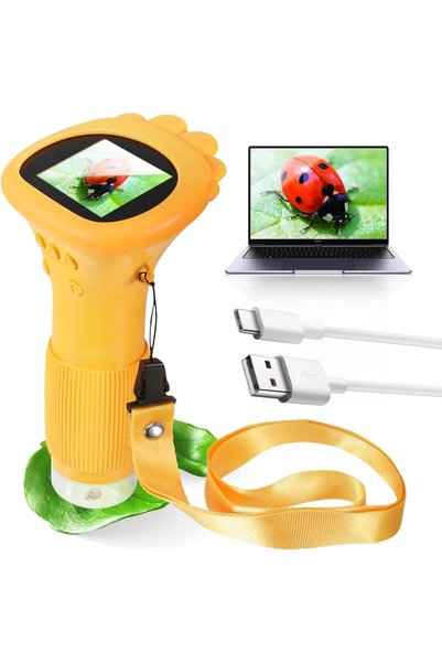 Generic Kids Microscope with Screen, 1000X Digital Pocket Microscope for Kids...