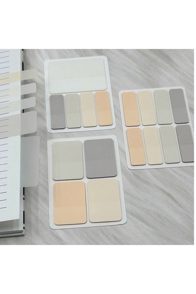 Choice Beige 3pcs Multi-Card Stickers Gradient Index Label PET Colorful Readi...