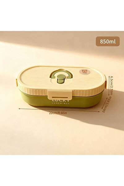WORTHBUY Green 850ml 304 Stainless Steel Oval Insulated Lunch Box For Kids St...