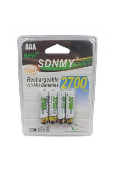 OEM Επαναφορτιζόμενες μπαταρίες AAA Ni-MH 2700mAh 1.2V 4 τεμάχια SDNMY
