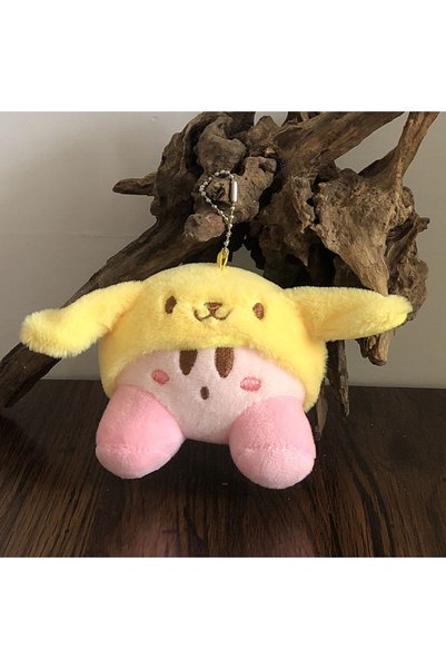 BANDAI 2 Cartoon Star Kirby Soft Plush Doll Kawaii Kitten Decoration Props Ki...