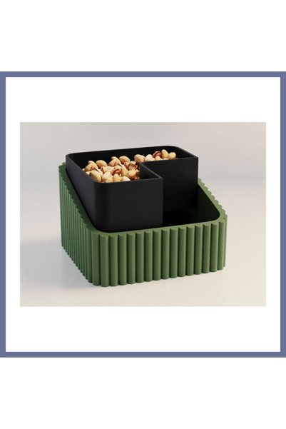 Generic Brand 3D Printing Peanut Bowl - Double Chamber Shell Separator Presen...
