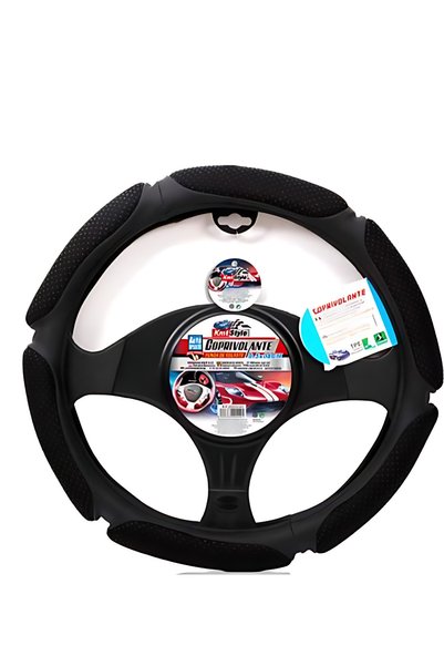 OEM Κάλυμμα τιμονιού μαύρο αντιολισθητικό 8.5x38 εκ. Kmt Style 2000140