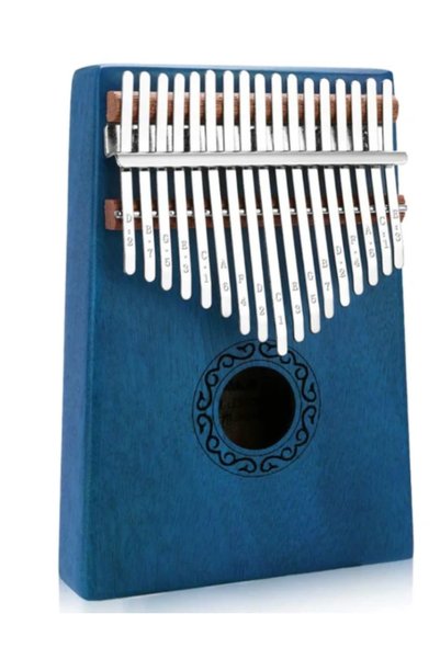 LILY Kalimba 101 Instrument muzical ALBASTRU din lemn 17 note