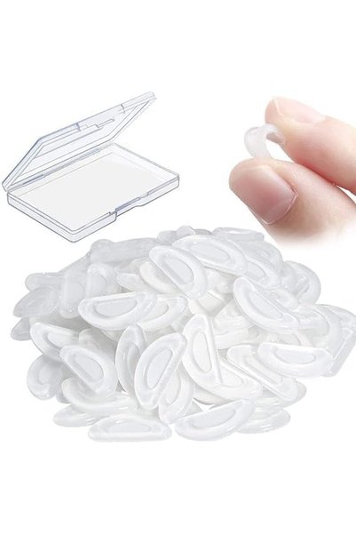 Generic 12 زوج من وسادات الأنف اللاصقة للنظارات، على شكل حرف D، مضادة للانزلا...