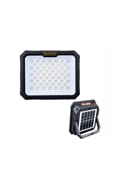 Generic مصباح عمل LED يعمل بالطاقة الشمسية، كشاف محمول قابل لإعادة الشحن، إضا...