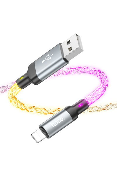 Hoco Καλώδιο USB-C σε Lightning 20W 1m με φωτισμό U112 Shine