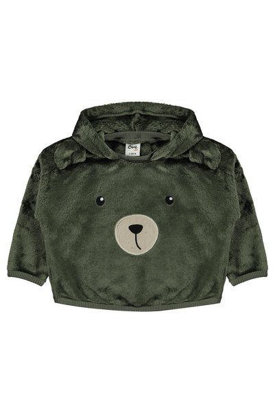 Civil Baby Teddy Bear Embroidered 6-18 Months Sweatshirt - Khaki