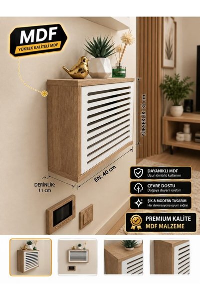 rafineritasarım Dekoratif Modem Saklama Kutusu mdf 40×32×11