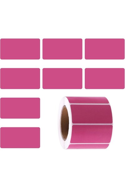 Generic 500Pcs 1 Roll 2" x 1"(W×H) Rectangle Rose Red Thermal Labels Stickers...
