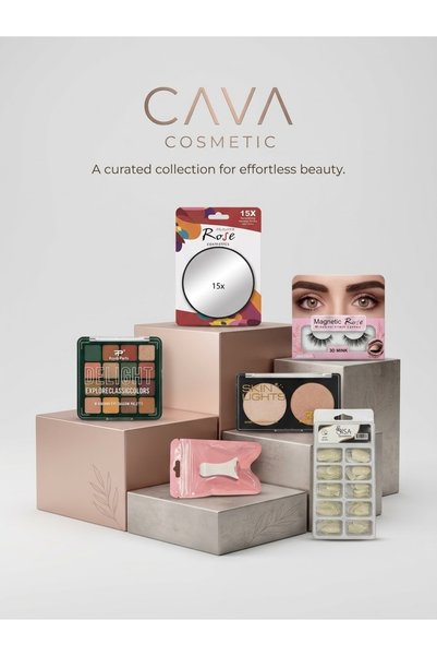 CAVA COSMETİC 6'lı Profesyonel Makyaj & Güzellik Seti - Far Paleti, Aydınlatı...