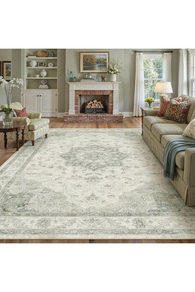 Generic Vintage Living Room Rug Green 200x300cm Bedroom Area Rugs