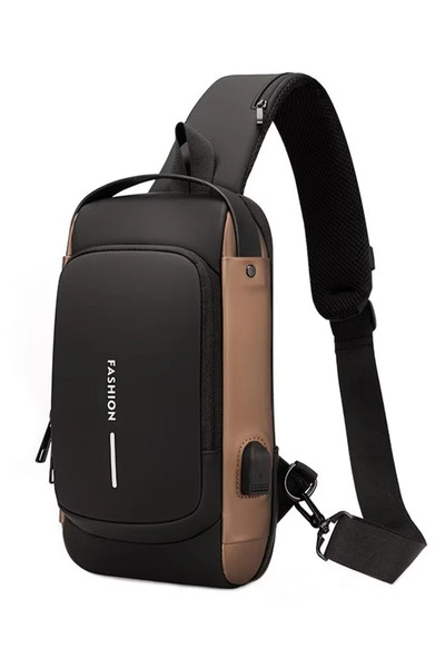 MANDU Geanta de umar barbati Crossbody cu buzunar antifurt impermeabila