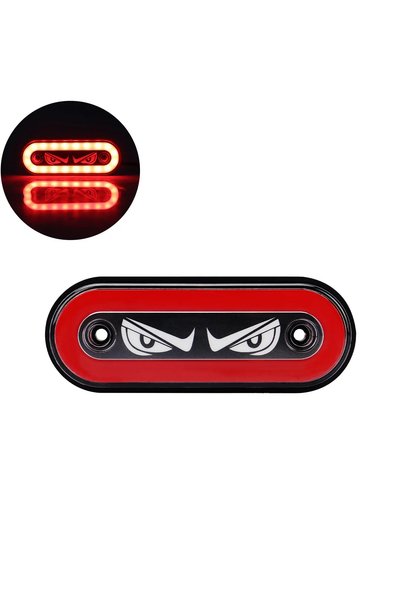Choice 1PC Red 12V-24V Truck LED Eye Side Marker Light LED Clearance Lamp Sid...