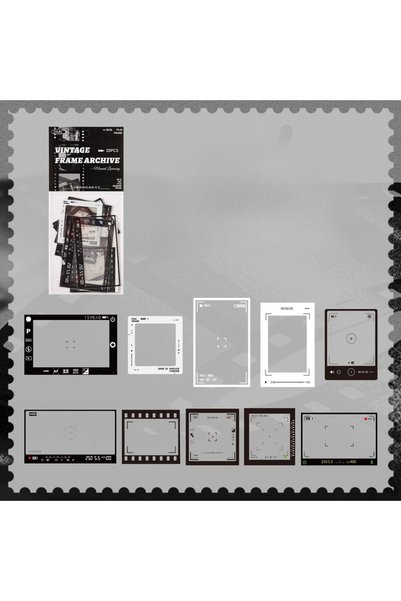 Choice B 20pcs Frame PET Embelishment Stickers Collage Junk Journal DIY Scrap...
