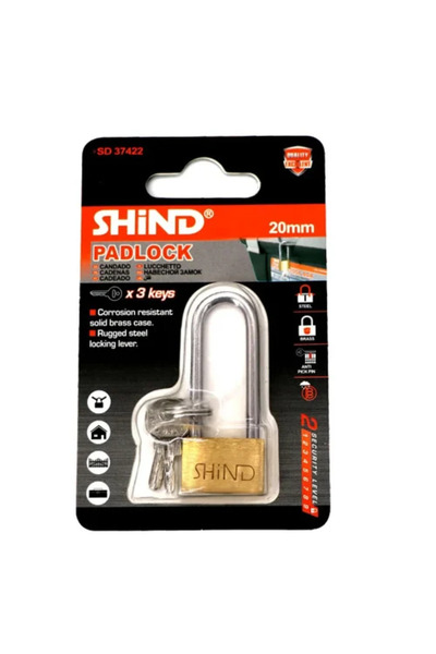 OEM Λουκέτο ασφαλείας 20mm με 3 κλειδιά SHIND 37422