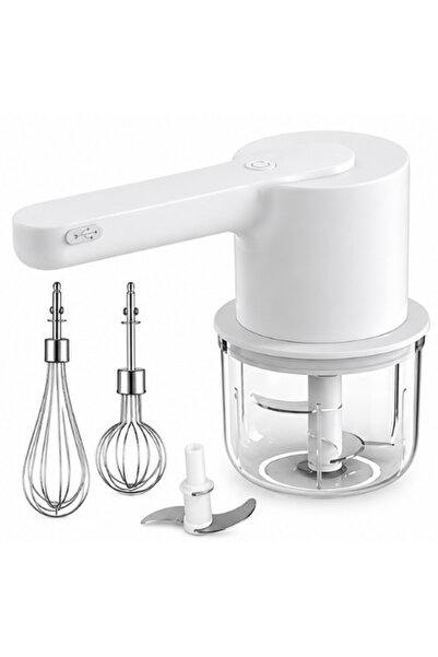 Amir Mini Tocător Electric Multifuncțional 2-în-1 cu Teluri Interșanjabile 30...