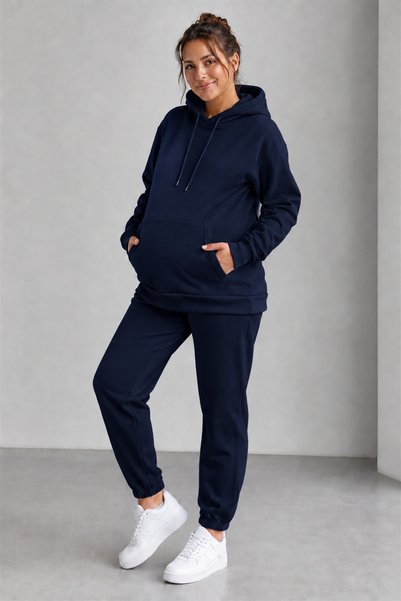 YAKAMEL HAMİLE 3 İPLİK ŞARDONLU KAPÜŞONLU SWEATSHIRT PAÇASI LASTİKLİ EŞOFMAN ...