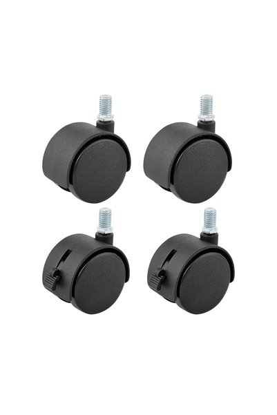Generic 2inch 2-Piece Black Swivel & 2-Piece Swivel with Brake Splint M10x35m...