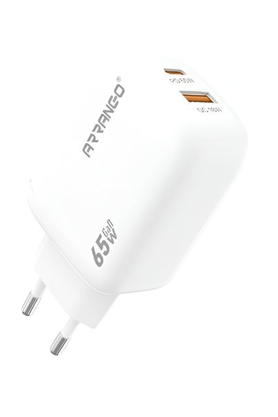 OEM Φορτιστής γρήγορης φόρτισης GaN 65W USB-C και USB Arrango AC94168
