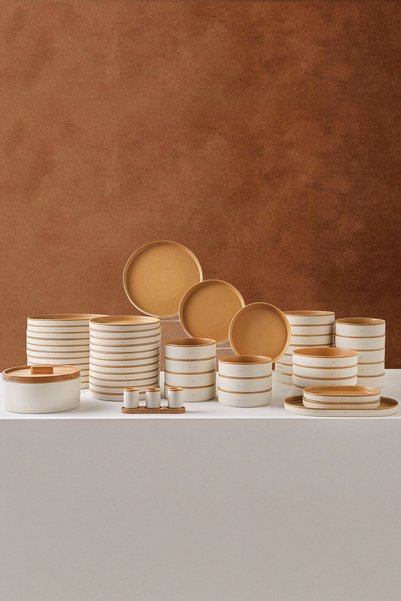 Karaca x Fatih Tutak Earth Collection Mat Sır 57 Parça 12 Kişilik Yemek Takımı