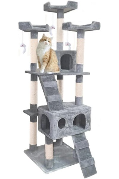 Generic Large Cat Tree 170CM(67Inch), Multi-Level Activity Cat Tower Furnitur...