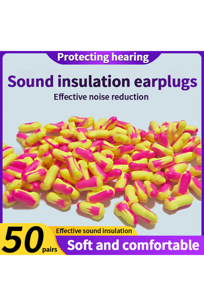 Choice 100pcs- 50 pairs 50 pairs Noise-reducing earplugs, sleep soundproofing...