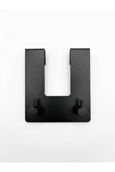 ardini Shower Cabinet Hanger for Glass Cabinets Ss201 Stainless Steel Double Rod Color Matte Black 2 Pieces in Pack