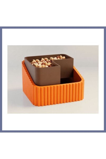 Generic Brand 3D Printing Peanut Bowl - Double Chamber Shell Separator Presen...