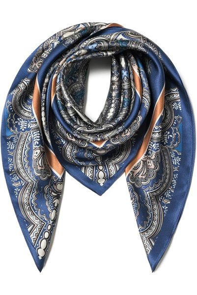GENERAL SHIROUYU 100% Pure Mulberry Silk Scarf 35" Large Square Lightweight H...