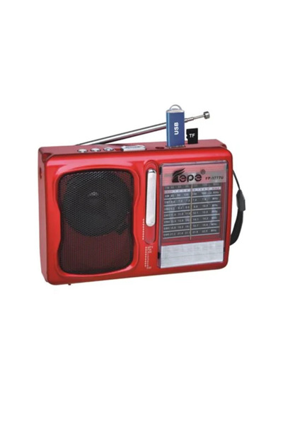 OEM Φορητό mini ραδιόφωνο AM FM με MP3 Player FP-1777U σε κόκκινο χρώμα