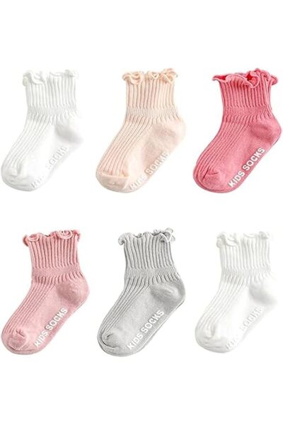 GENERAL 12 Pack Non Slip Kids Toddler Baby Socks with Grips 1-7 Years Boys Gi...