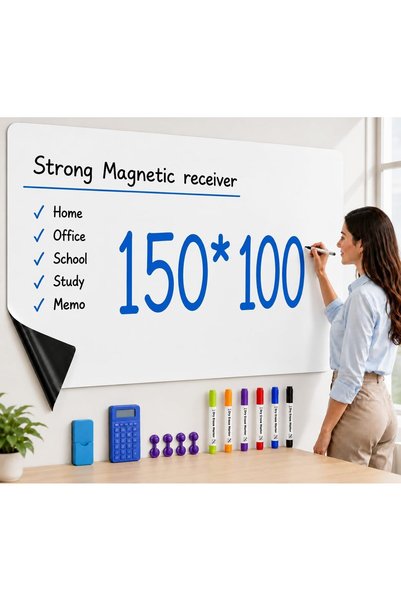 Generic Magnetic White Board Sticker - Adhesive Backing Dry Erase Board for W...