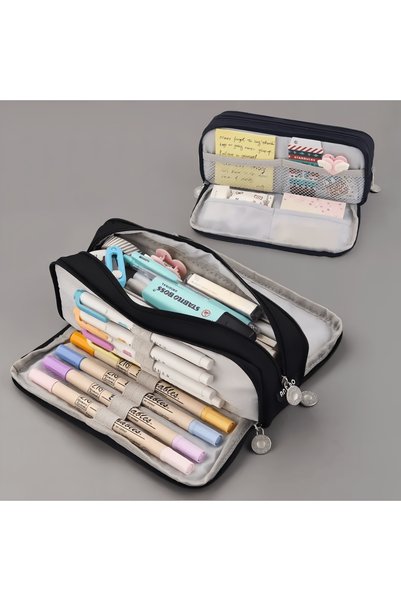 Choice black A Multi-Compartment, High-Capacity Pencil Case Available in A Va...